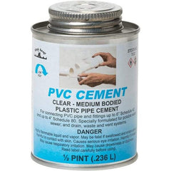 Black Swan - 1/2 Pt Medium Bodied Cement - Clear, Use with PVC - Industrial Tool & Supply