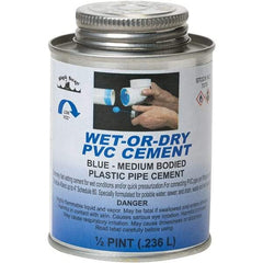 Black Swan - 1/2 Pt Medium Bodied Cement - Blue, Use with PVC - Industrial Tool & Supply