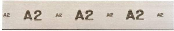 Starrett - 18 Inch Long x 1/2 Inch Wide x 1/4 Inch Thick, Tool Steel Air Hardening Flat Stock - + 0.250 Inch Long Tolerance, + 0.000-0.005 Inch Wide Tolerance, +/- 0.001 Inch Thickness Tolerance, +/- 0.001 Inch Square Tolerance, AISI Type A2 Air Hardening - Industrial Tool & Supply