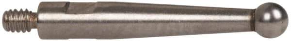 TESA Brown & Sharpe - 2mm Ball Diam, Steel, Ball Test Indicator Contact Point - 1/2" Contact Point Length, Use with Brown & Sharpe BesTest 599 Series - Industrial Tool & Supply