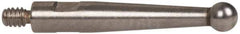 TESA Brown & Sharpe - 2mm Ball Diam, Steel, Ball Test Indicator Contact Point - 1/2" Contact Point Length, Use with Brown & Sharpe BesTest 599 Series - Industrial Tool & Supply