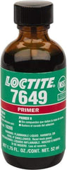 Loctite - 1.75 Fluid Ounce Bottle, Green, Liquid Primer - Series 7649, Hand Tool Removal - Industrial Tool & Supply