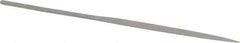 Grobet - 6-1/4" Needle Precision Swiss Pattern Marking File - Round Handle - Industrial Tool & Supply