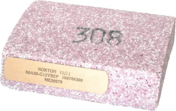 Norton - 5" Wide x 6" High x 1-1/2" Thick Grinding Segment - Ceramic, 30 Grit, Hardness G, Blue Print No. ME20579 - Industrial Tool & Supply