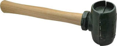 Garland - 3-1/2 Lb Head 2" Face Malleable Iron Split Head Hammer - Wood Handle - Industrial Tool & Supply