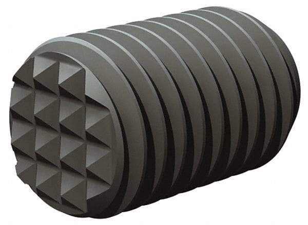 Fairlane - Serrated Tooth, 1/2-20, 3/16" Internal Hex, 1-1/2" Thread Length, Black Oxide Finish, Fully Threaded, Adjustable Positioning Gripper - Fine Tooth Grade - Industrial Tool & Supply