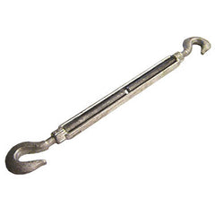 Turnbuckles; Turnbuckle Type: Hook & Hook; Working Load Limit: 4000 lb; Thread Size: 7/8-18 in; Turn-up: 18 in; Closed Length: 31.04 in; Material: Steel; Finish: Galvanized