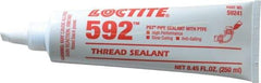 Loctite - 250 mL Tube, White, Medium Strength Paste Threadlocker - Series 592, 72 hr Full Cure Time, Hand Tool, Heat Removal - Industrial Tool & Supply