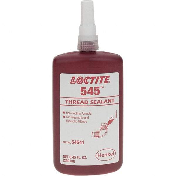 Loctite - 250 mL, Red, Thread Sealant - Series 545 - Industrial Tool & Supply