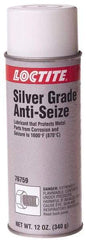 Loctite - 12 oz Aerosol High Temperature Anti-Seize Lubricant - Silver Colored, 1,600°F, Silver Colored, Water Resistant - Industrial Tool & Supply