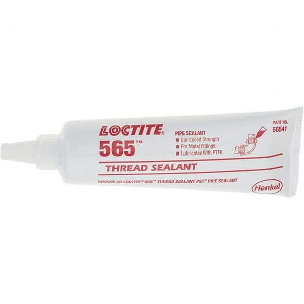 Loctite - 250 mL, White, Thread Sealant - Series 565 - Industrial Tool & Supply