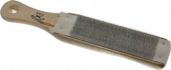 Nicholson - 10" Long Wood Abrasive File Card - Wood Handle - Industrial Tool & Supply