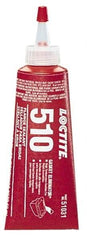 Loctite - 50ml 510 Gasket Eliminator Flange Sealant - -65 to 400°F, Red, Comes in Tube - Industrial Tool & Supply