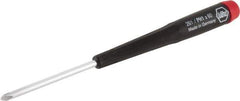 Wiha - #1, 6-11/16" OAL, Standard Phillips Screwdriver - 2-3/8" Blade Length, Ergonomic Handle - Industrial Tool & Supply
