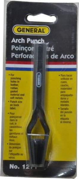 General - 3/8" Arch Punch - 4-1/2" OAL, Steel - Industrial Tool & Supply