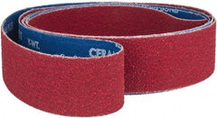 Norton - 2" Wide x 132" OAL, 36 Grit, Ceramic Abrasive Belt - Ceramic, Very Coarse, Coated, Y Weighted Cloth Backing, Series R981 - Industrial Tool & Supply