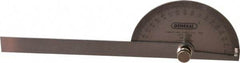 General - 6 Inch Long Blade, 180° Max Measurement, 1° Dial Graduation, Round Head Protractor - Accuracy Up to 1°, 0 to 180 Dial Range - Industrial Tool & Supply