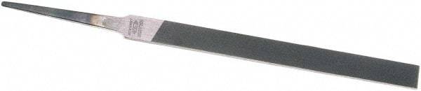 Nicholson - 4" Standard Precision Swiss Pattern Regular Pillar File - Double Cut, With Tang - Industrial Tool & Supply