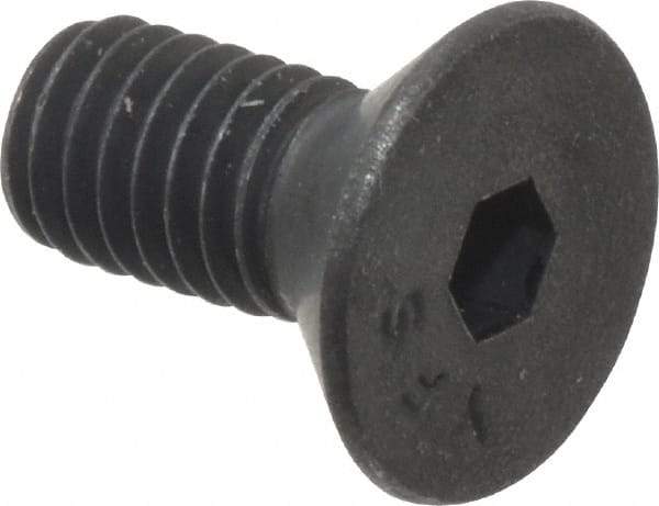 Value Collection - #8-36 UNF Hex Socket Drive, Flat Screw - Alloy Steel, Black Oxide Finish, Fully Threaded, 3/8" OAL - Industrial Tool & Supply