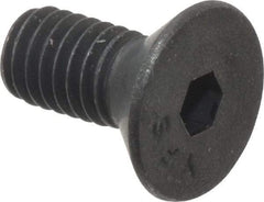 Value Collection - #8-36 UNF Hex Socket Drive, Flat Screw - Alloy Steel, Black Oxide Finish, Fully Threaded, 3/8" OAL - Industrial Tool & Supply