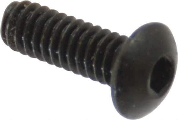 Value Collection - #5-40 UNC Hex Socket Drive, Button Screw - Alloy Steel, Black Oxide Finish, Fully Threaded, 3/8" Length Under Head - Industrial Tool & Supply