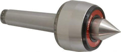 Rohm - MT3 Taper Shank, 2.362" Head Diam 500 Lb Capacity Live Center - 5,000 Max RPM, 1.661" Head Length, 63/64" Point Diam, 1.221" Point Len, 1,100 Lb Max Workpc, 6.319" OAL, Standard Point - Industrial Tool & Supply