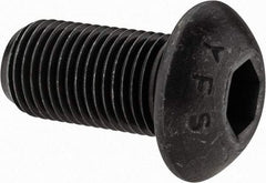 Value Collection - 1/2-20 UNF Hex Socket Drive, Button Screw - Alloy Steel, Black Oxide Finish, Fully Threaded, 1" Length Under Head - Industrial Tool & Supply