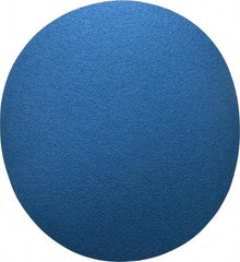 Norton - 12" Diam, 40 Grit Zirconia Alumina Adhesive PSA Disc - Very Coarse, Blue, Y Weighted Cloth Backing, Flexible - Industrial Tool & Supply