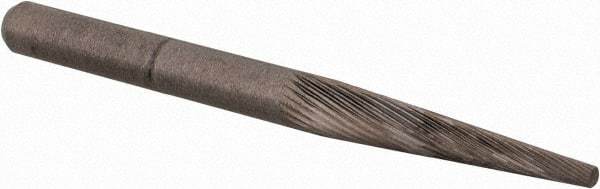 M.A. Ford - 1/8" Cut Diam, 1/8" Shank Diam, Cone Head Double Cut Burr - Carbide, Point End, 5/8" LOC, 1-1/2" OAL - Industrial Tool & Supply