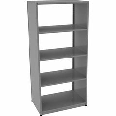 Tennsco - 5 Shelf Starter Open Steel Shelving - 36" Wide x 76" High x 24" Deep, Medium Gray - Industrial Tool & Supply