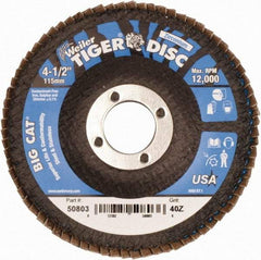 Weiler - Flap Disc - Phenolic Backing, Arbor Attaching System - Industrial Tool & Supply