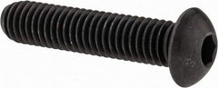 Value Collection - 3/8-16 UNC Hex Socket Drive, Button Screw - Alloy Steel, Black Oxide Finish, Fully Threaded, 1-3/4" Length Under Head - Industrial Tool & Supply