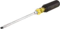 Stanley - 5/16" Blade Width, 11" OAL Standard Slotted Screwdriver - 6" Blade Length, Round Shank, Acetate with Rubber Grip Handle - Industrial Tool & Supply
