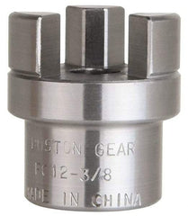 Boston Gear - 3/8" Max Bore Diam, FC12 Coupling Size, Flexible Half Coupling - 1-1/4" OD, 2.32" OAL, Steel - Industrial Tool & Supply