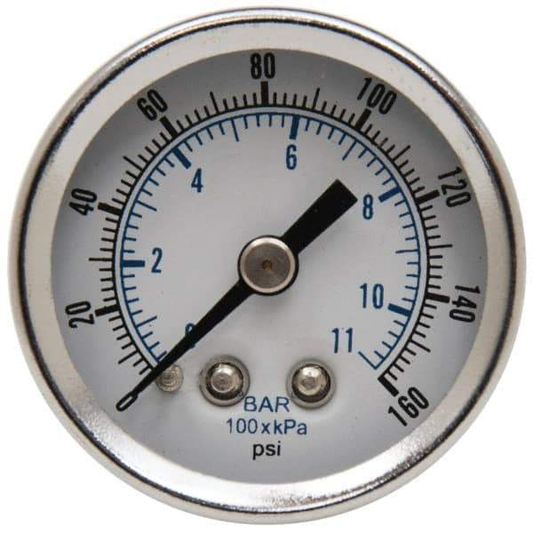 Parker - FRL Pressure Gauge - 1/8" NPT & 0-160 psi - Industrial Tool & Supply