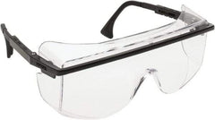 Uvex - Clear Lenses, Safety Glasses - Black Frame - Industrial Tool & Supply