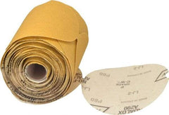 Norton - 5" Diam, 80 Grit Aluminum Oxide Adhesive PSA Disc - Coarse Grade, Gold, C Weighted Backing, Flexible - Industrial Tool & Supply