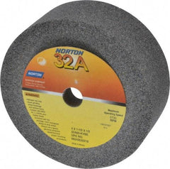 Norton - 4" Diam, 1/2" Hole Size, 1-1/2" Overall Thickness, 60 Grit, Type 6 Tool & Cutter Grinding Wheel - Medium Grade, Aluminum Oxide, K Hardness, Vitrified Bond, 5,730 RPM - Industrial Tool & Supply