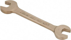 Ampco - 7/8" x 15/16" Nonsparking Open End Wrench - 9" OAL, Double End, Plain Finish, 15° Head Angle - Industrial Tool & Supply