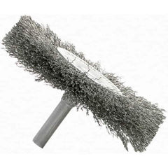 Brush Research Mfg. - 2" OD, Crimped Stainless Steel Wheel Brush - 5/16" Face Width, 1/2" Trim Length, 25,000 RPM - Industrial Tool & Supply
