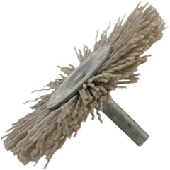 Brush Research Mfg. - 3" OD, Straight Filament Abrasive Nylon Wheel Brush - 3/8" Face Width, 13/16" Trim Length, 25,000 RPM - Industrial Tool & Supply
