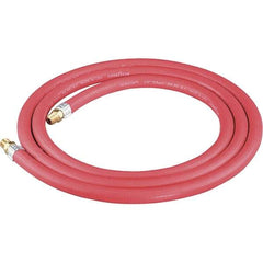 Dynabrade - 3/8" ID x 11/16" OD 8' Long Hose - Male/Male Ends, 90 Working psi, 1/4" Fitting, Red - Industrial Tool & Supply