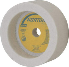 Norton - 3-1/2" Diam, 1/2" Hole Size, 1-1/2" Overall Thickness, 60 Grit, Type 6 Tool & Cutter Grinding Wheel - Medium Grade, Aluminum Oxide, K Hardness, Vitrified Bond, 6,550 RPM - Industrial Tool & Supply