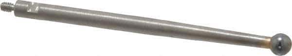 TESA Brown & Sharpe - 3mm Ball Diam, Carbide, Ball Test Indicator Contact Point - 1-7/16" Contact Point Length, Use with Brown & Sharpe BesTest 599 Series - Industrial Tool & Supply