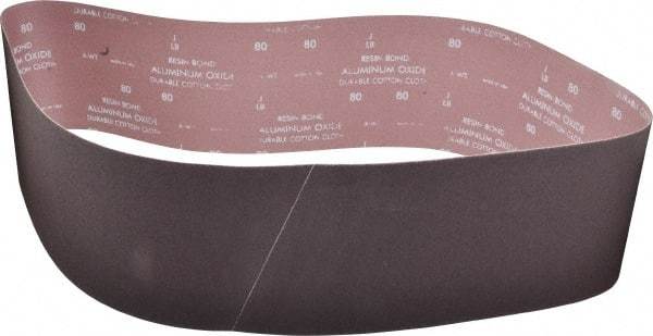 Norton - 6" Wide x 60" OAL, 80 Grit, Aluminum Oxide Abrasive Belt - Aluminum Oxide, Medium, Coated, X Weighted Cloth Backing, Series R228 - Industrial Tool & Supply