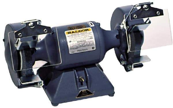 Baldor - 7" Wheel Diam x 1" Wheel Width, 1/2 hp Grinder - 5/8" Arbor Hole Diam, 1 Phase, 1,800 Max RPM, 115/230 Volts - Industrial Tool & Supply