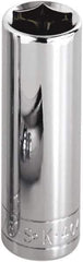 SK - 11/16", 3/8" Drive, Deep Hand Socket - 12 Points, Steel, Chrome Finish - Industrial Tool & Supply