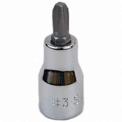 SK - Screwdriver & Drag Link Sockets - 3/8"DR #3 CHRM PHILLIPS SCRDRVR SCKT BIT - Industrial Tool & Supply