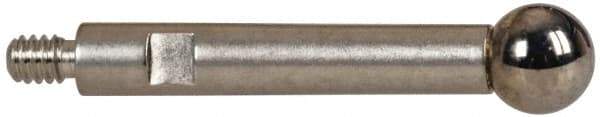 TESA Brown & Sharpe - 3mm Ball Diam, Carbide, Ball Test Indicator Contact Point - 1/2" Contact Point Length, Use with Brown & Sharpe TESATAST Dial Test Indicators - Industrial Tool & Supply