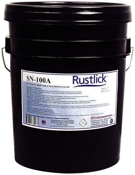 Rustlick - Rustlick SN-100A, 5 Gal Pail Cutting & Grinding Fluid - Synthetic, For Machining, Sawing - Industrial Tool & Supply
